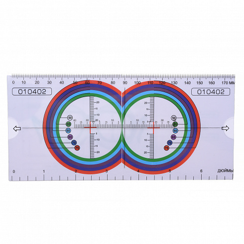 Линейка для подбора минимального диаметра линзы (раздвижная) i31210_0600